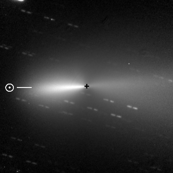 Linear jet in comet Borrelly