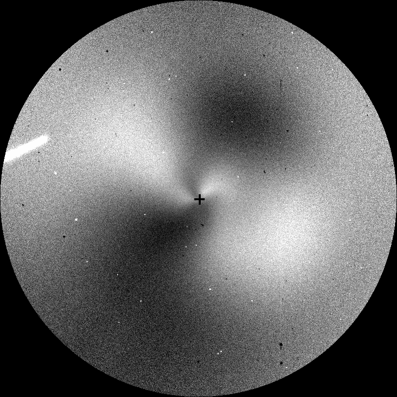 Corkscrews in CN coma of comet Macchholz